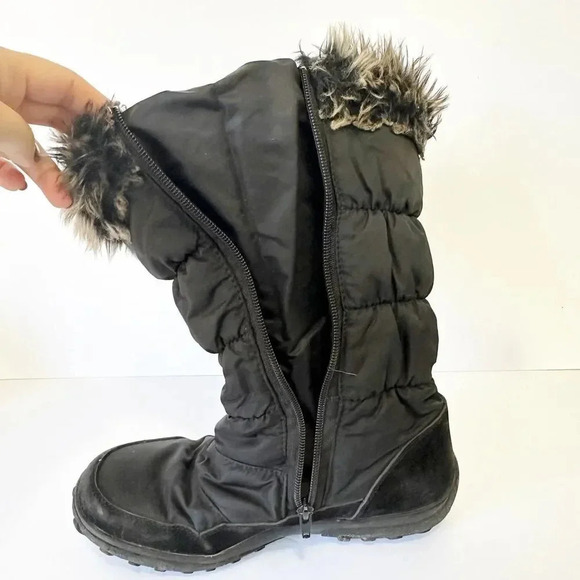 Spring Step Womens Alpi-Tex Vanish Faux Fur Trim Black Snow‎ Boots Size 39 US 9 - Picture 5 of 10
